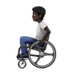 🧑🏿‍🦽 person in manual wheelchair: dark skin tone display on Apple